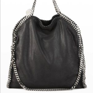 STELLA MCCARTNEY black chain bag mini size. Silver color chain.
